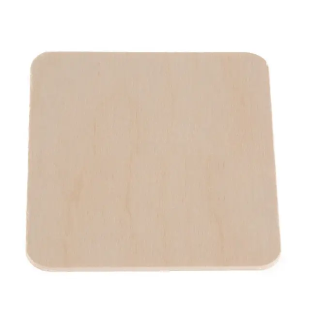 Ξύλινο Σουβέρ 9.2x9.2x0.3cm - 6τεμ