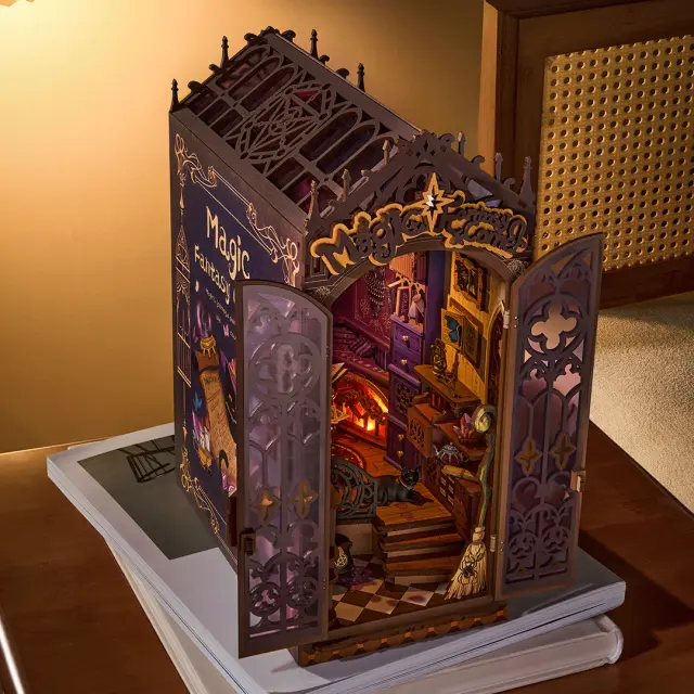Robotime Rolife Magic Fantasy Corner DIY Book Nook Μαγικό Εργαστήριο με Φωτισμό TGB14 3