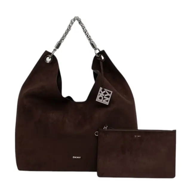 Γυναικεία Τσάντα Ώμου DKNY North Lg Hobo R63CMS38-CBE Καφέ Καστόρι Καφέ - One Size