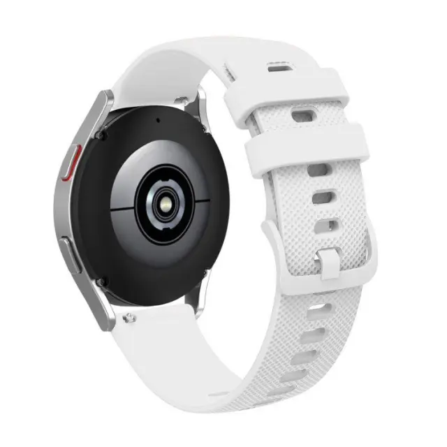 Pockmarked Tonal Buckle Λουράκι Σιλικόνης για Smartwatch 20mm- White OEM