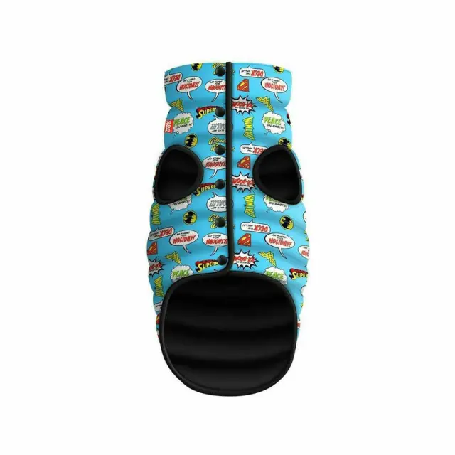 Wau Dog Αδιάβροχο Μπουφάν για Σκύλους Justice League Light Blue Μπλε - L55