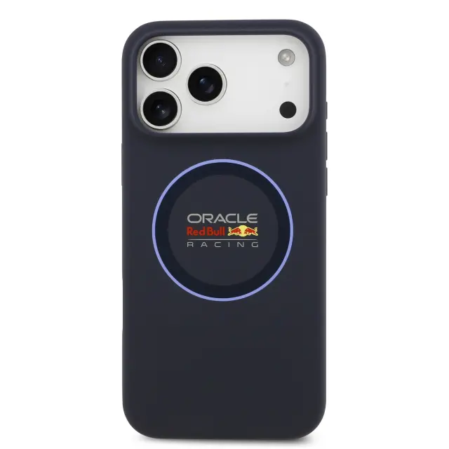 Red Bull Silicone Blue Ring MagSafe Case for iPhone 17 Pro Max Navy 3