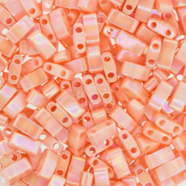 Χάντρα Miyuki Half Tila No596 Semi-Matte Opaque Salmon ~7gr