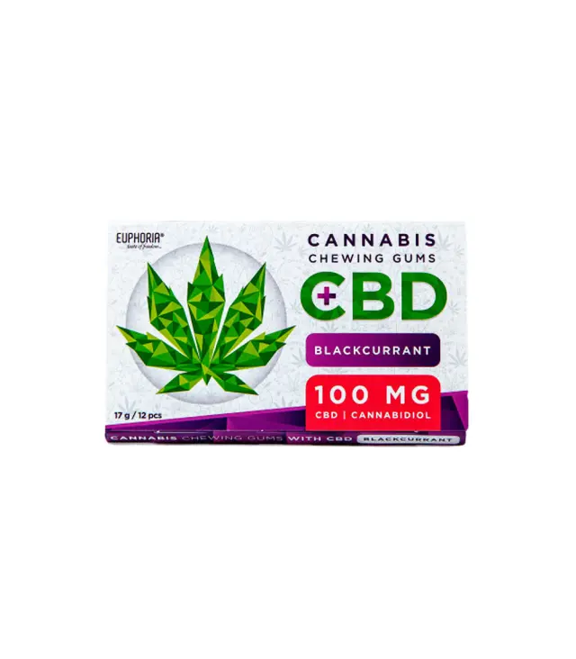 Euphoria CBD Chewing Gum Blackcurrant 2