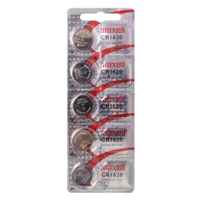 MAXELL Lithium CR1620 3V μπαταρίες λιθίου ρολογιών 5τμχ