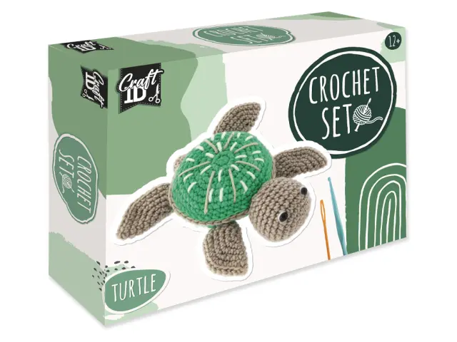 Craft ID - Crochet kit Turtle 145x4x16 cm - K-CR1706-GE - Toys
