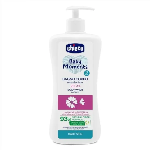 Chicco Baby Moments Protection New Body Wash Relax 0m+ Αφρόλουτρο Όχι πια Δάκρυα, 500ml