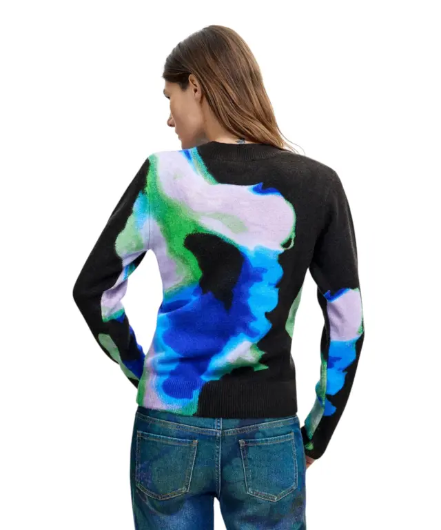 Desigual - Γυναικείο Πλεκτό Πουλóβερ M.C Lacroix 26WWJF03-5022 Μπλε 2