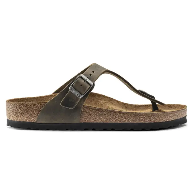 Birkenstock Σαγιονάρες Unisex δέρμα Oiled Πράσινο BIR/GIZEH 1019327 F/KHAKI