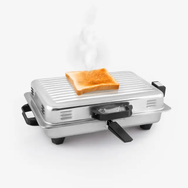 Ψησταριά Ηλεκτρική Inox με Καπάκι 1050W Μεσαία - Roller 3