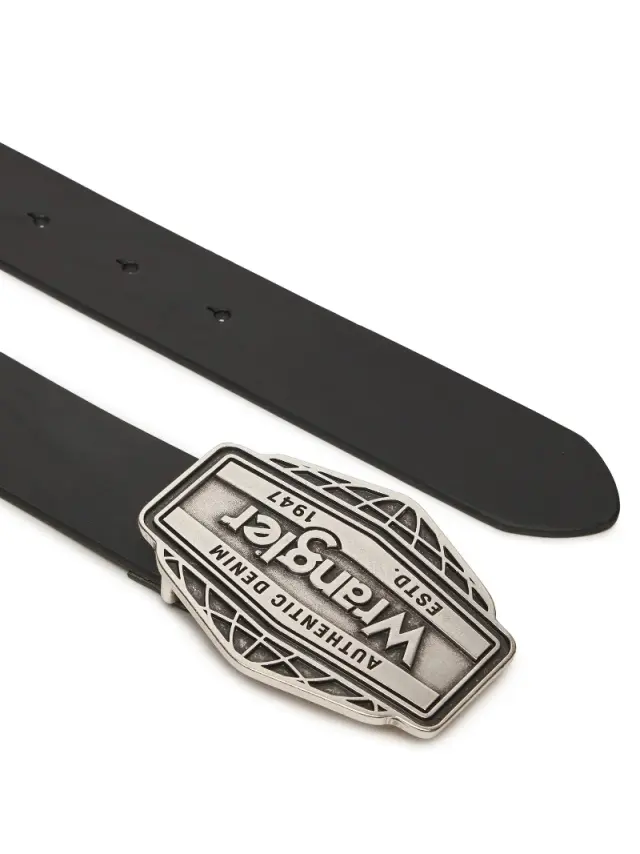 Wrangler BIG BUCKLE Δερμάτινη Ζώνη – Black - 110 2