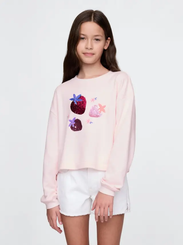 Παιδικό Flippy-Sequin Graphic Φούτερ CHERRY BLOSSOM - XXL