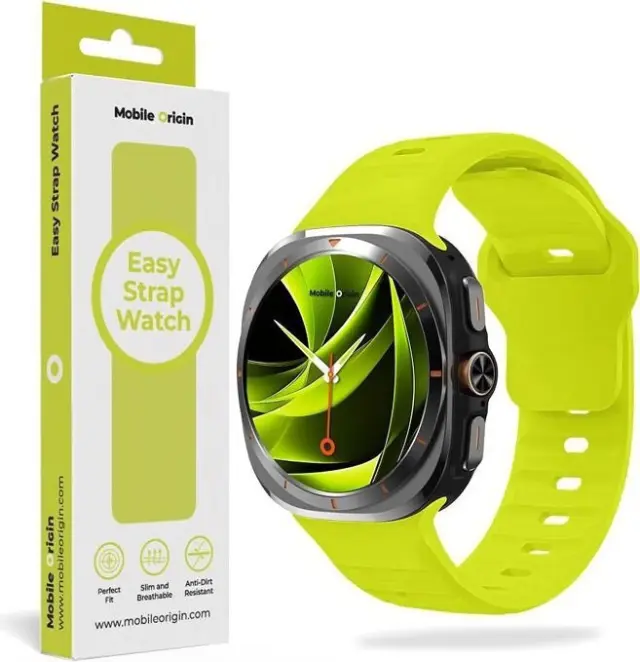 Mobile Origin Easy Strap Silicone Galaxy Watch Ultra 47mm Fluorescence Yellow