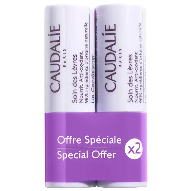 CAUDALIE Promo Pack Lip Conditioner Ενυδατικό Στικ Για Τα Χείλη Με Άρωμα Βανίλιας 2x4,5gr