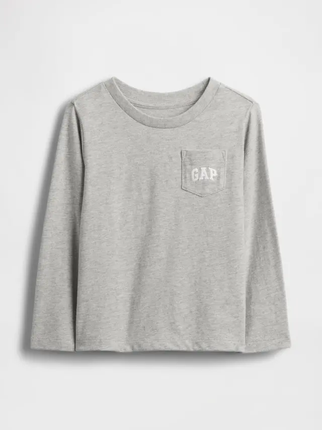 Βρεφική & Νηπιακή Logo Μπλούζα με Τσέπη light heather gray