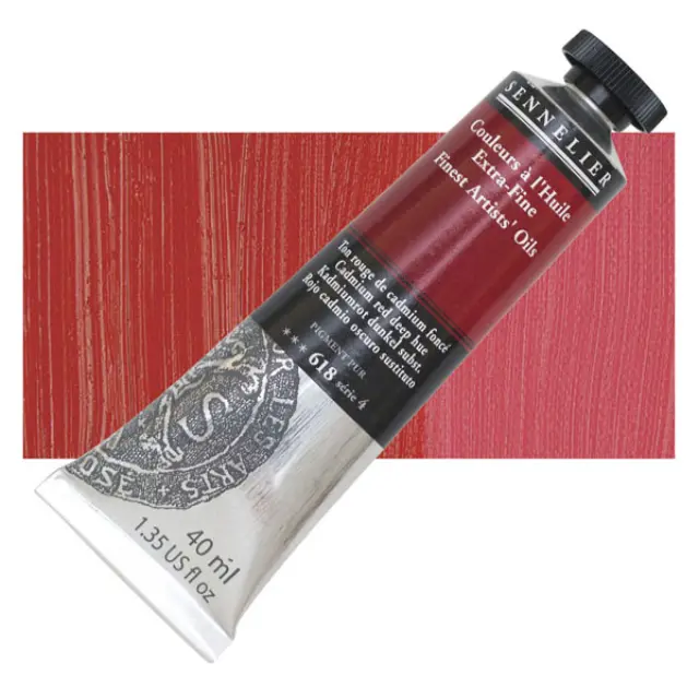 Sennelier Λάδι Finest Artists Oil 618 Cadmium Red Deep Hue - 40ml