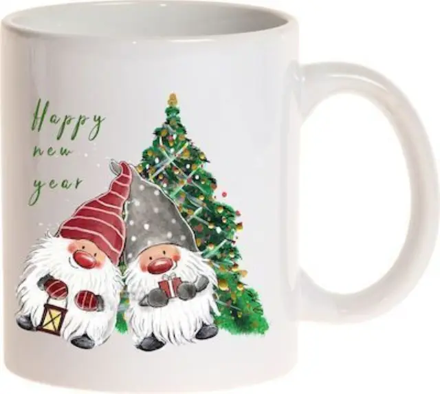 κούπα κεραμική χριστουγεννιάτικη Happy new year (κωδ. 3640)