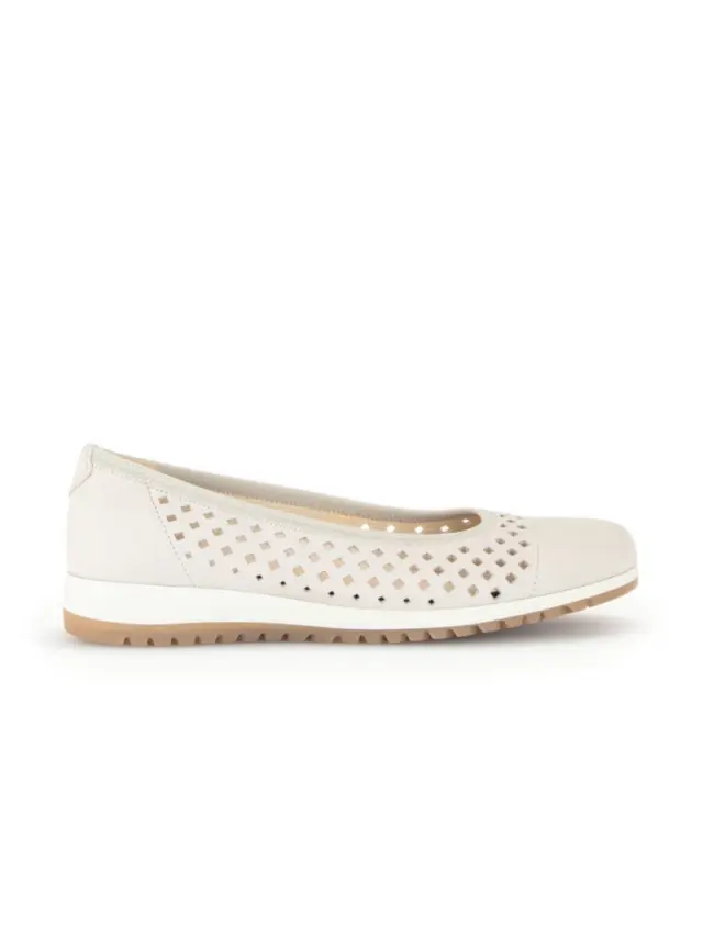 Gabor Μπαλαρίνες Γυναικείο δέρμα Nubuck Μπεζ GAB/42401 31-PUDER 3