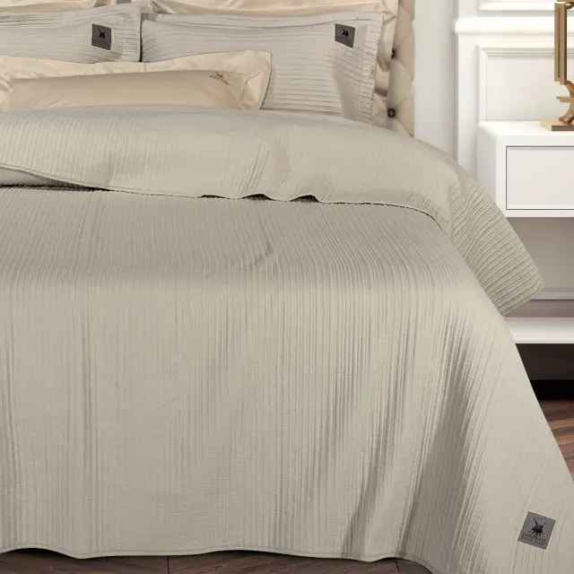 Κουβερλί 240x250 King Greenwich Polo Club Essential 4455 Taupe 100% Microsatin 2