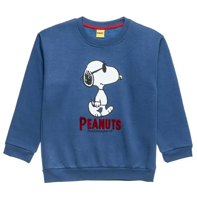 Μπλούζα φούτερ Snoopy με ανάγλυφα στοιχεία