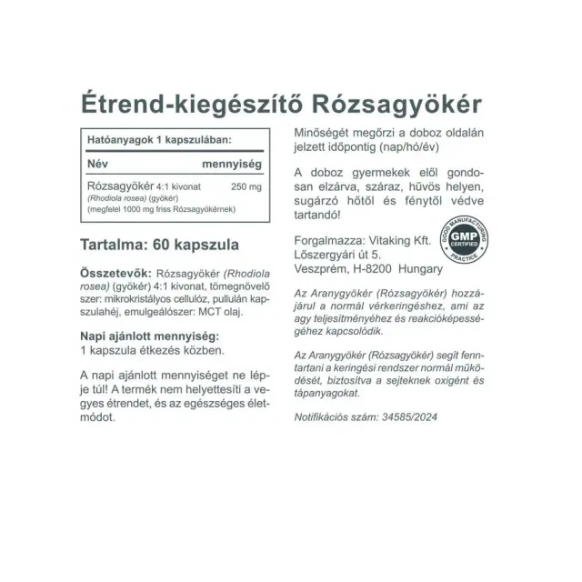 Vitaking Rhodiola Rosea 1000 mg 2