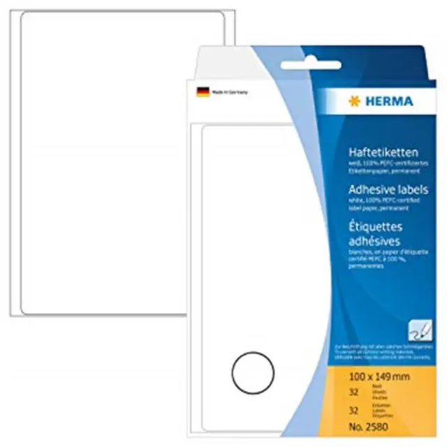 Ετικέτες Λευκές Office Pack Herma 2580 100 x 149mm (Herma)