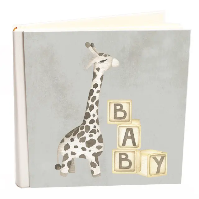 Άλμπουμ my album baby καμηλοπάρδαλή boho style με ριζόχαρτο 35x35cm και κουτί άλμπουμ