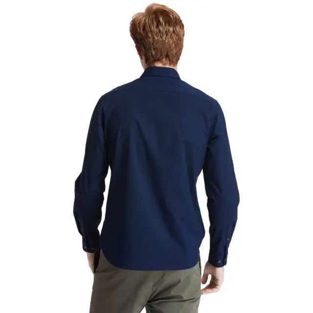 TIMBERLAND LS E-R POP SOLID SHIRT ΠΟΥΚΑΜΙΣΟ ΑΝΔΡΙΚΟ NAVY BLUE 2