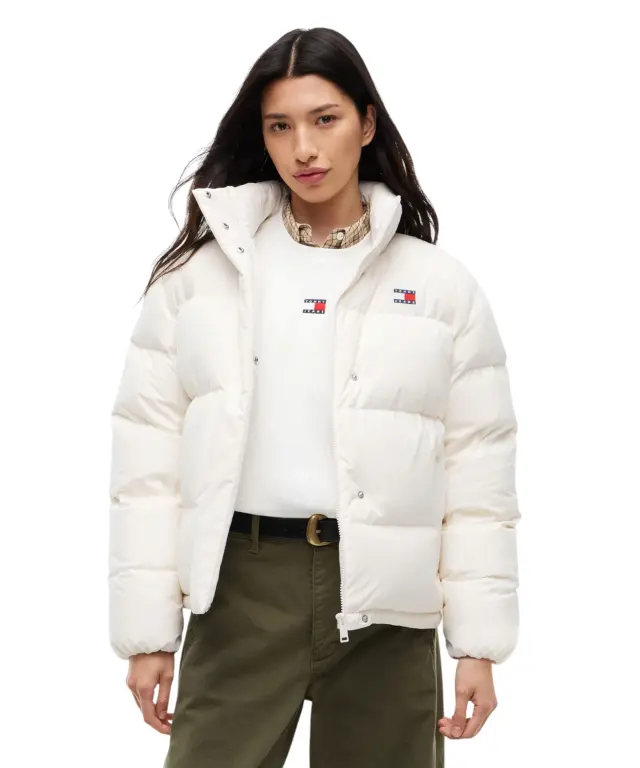 Tommy Hilfiger - Γυναικείο Μπουφάν Πουπουλένιο Alaska Relaxed Fit DW0DW18610-YBH Off White 2