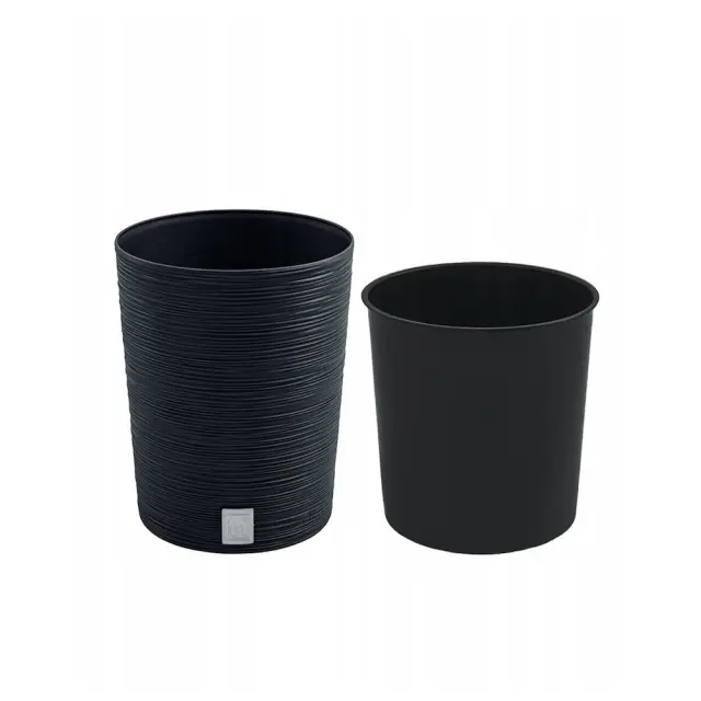 Prosperplast Furu Eco Wood DFR300-S433 Γλάστρα στρογγυλή 17lt Ανθρακί / A103899 2