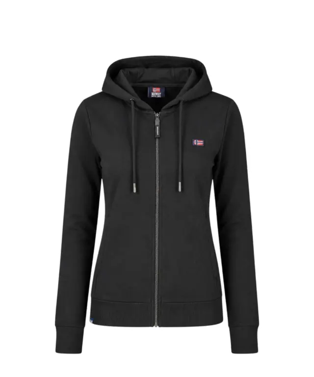 Norway Nautical School - Γυναικεία Ζακέτα Φούτερ 852411-BLACK Μαύρο - L