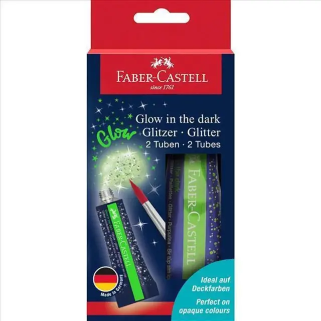 Faber Castell Διάφανη Πάστα Ζωγραφικής Glitter Glow In The Dark 2Χ12ml/ 125092 (Faber Castell)