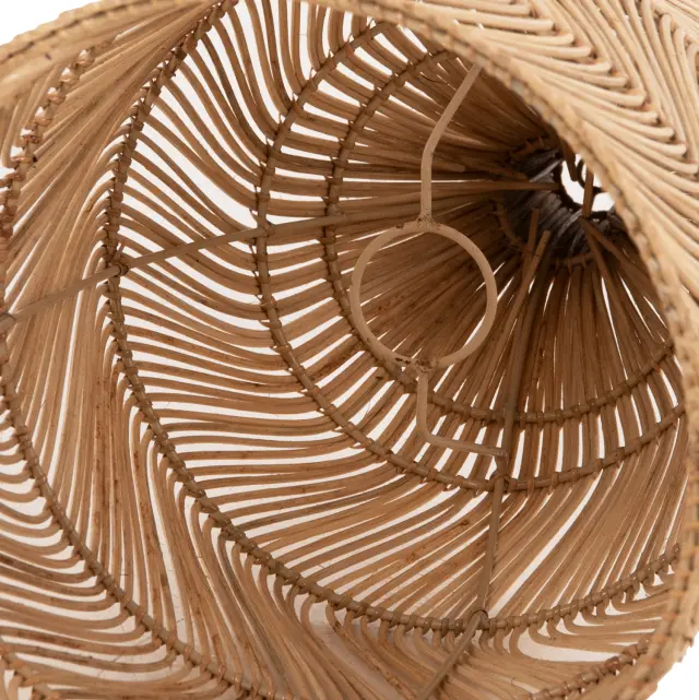 Φωτιστικό οροφής Theon κρεμαστό από Rattan σε φυσικό χρώμα Φ22x148 εκ. 3