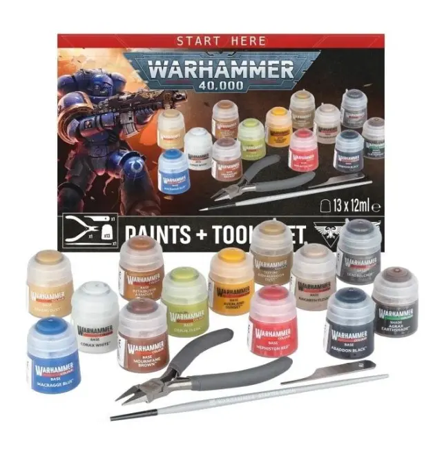 Warhammer 40k - Paints + Tools Set
