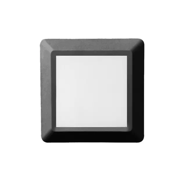 LED WALL SQUARE LUMINAIRE DARK GREY 230V AC IP65 4W 3000K 270LM RA80 / SLIM51NDG