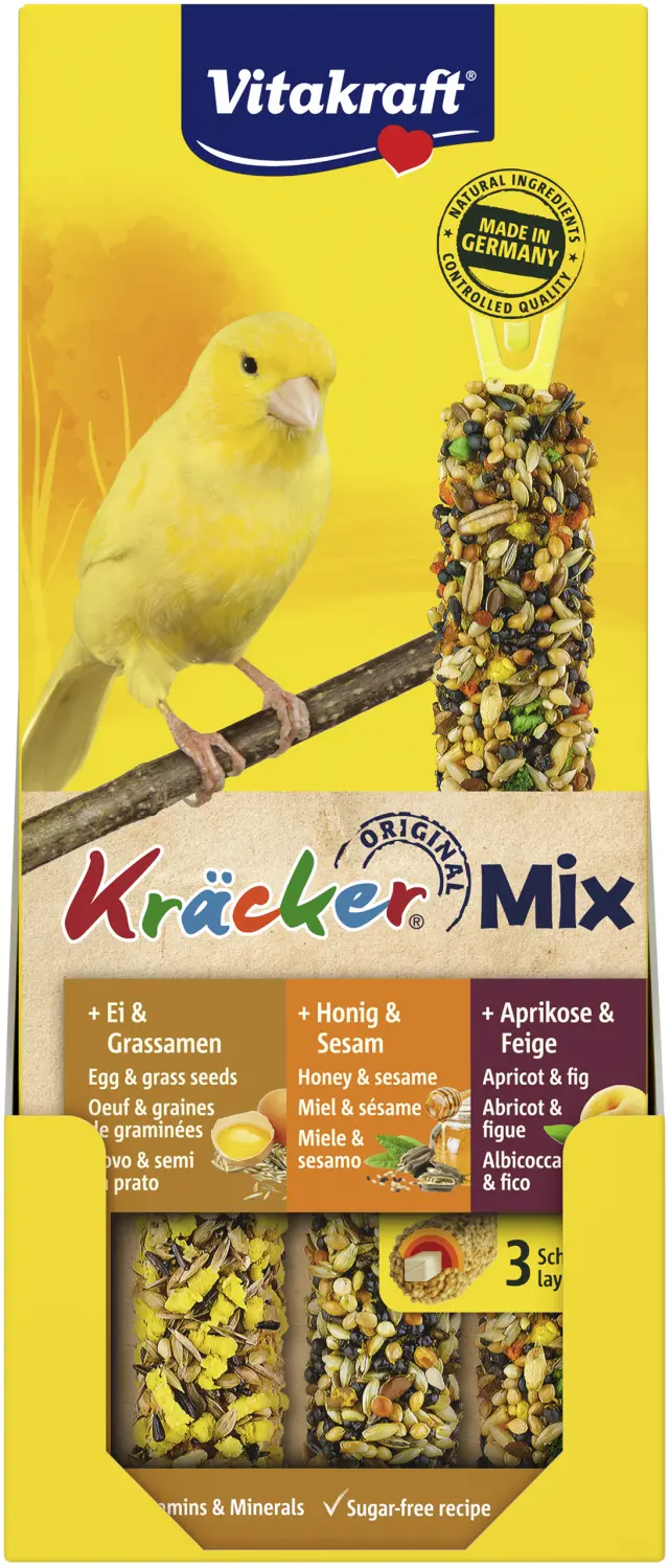 Vitakraft - KrAcker Mix Honey-fruit-egg for canarys - Pet Supplies