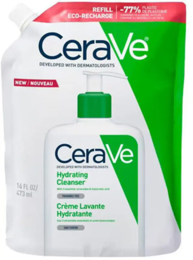 CeraVe Hydrating Cleanser Refill Ενυδατική μη Αφρίζουσα Κρέμα Καθαρισμού για Κανονικές προς Ξηρές Επιδερμίδες για Πρόσωπο + Σώμα 473ml