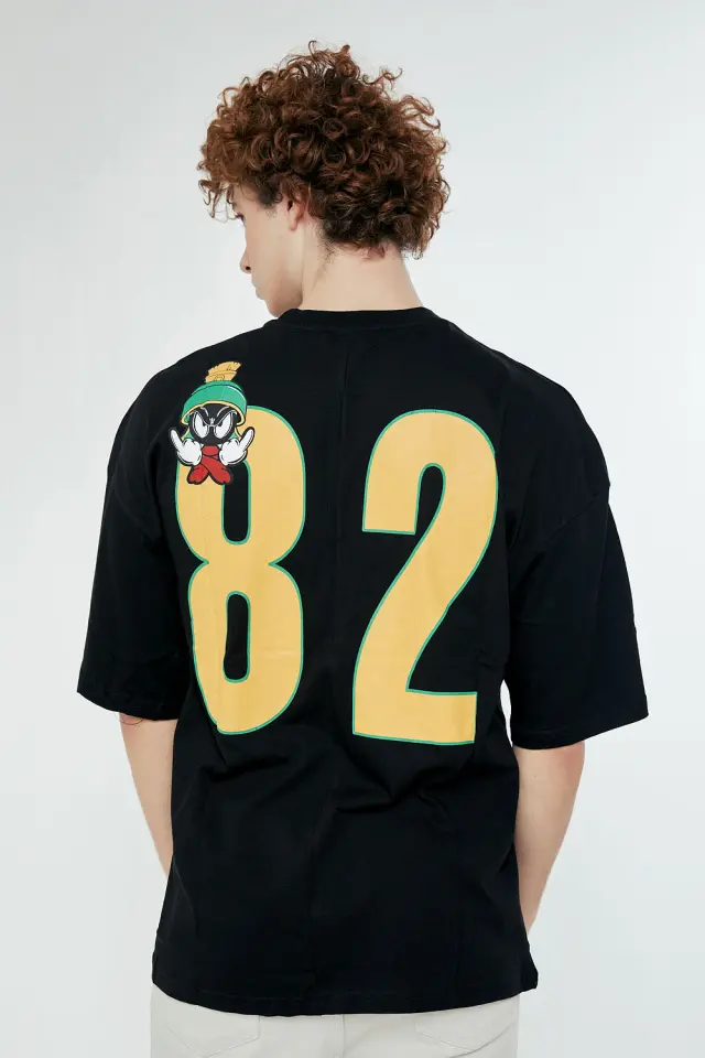 T-Shirt Βαμβακερό Martian Μαύρο 3