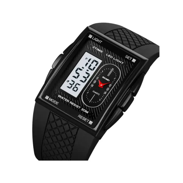 Ψηφιακό/αναλογικό ρολόι χειρός – Skmei - 2213 - Black/Silver/Black