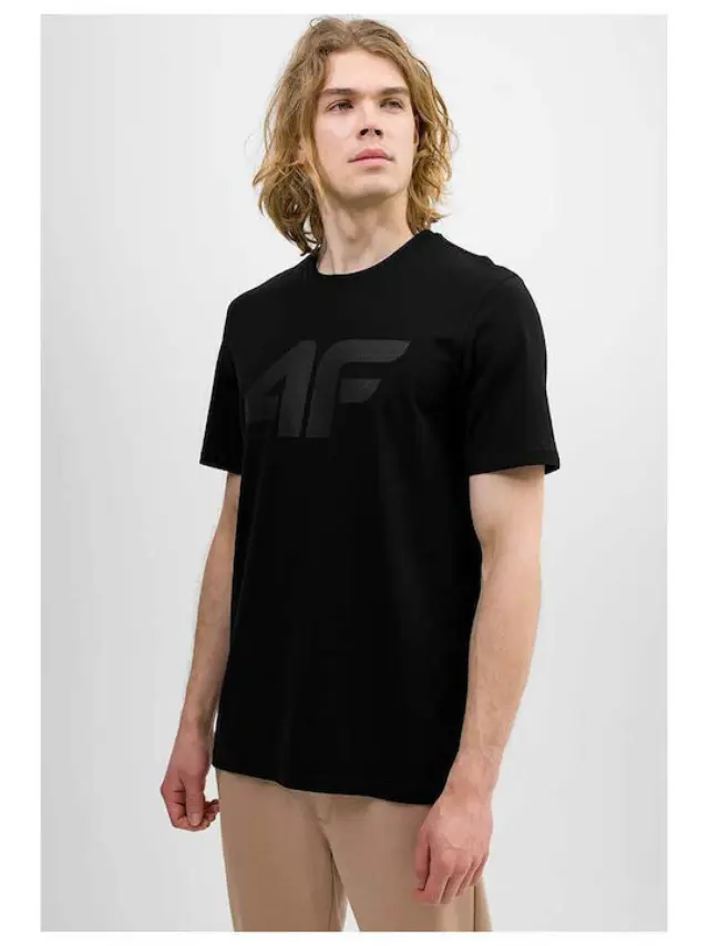4F T-shirt Black 4FWSS24TTSHM155-20S
