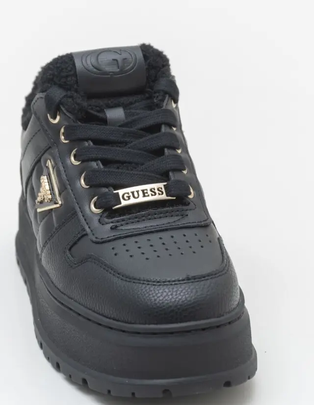 Sneaker Terria από συνθετική γούνα Guess FLFTRRELE12-BLACK - 36 3