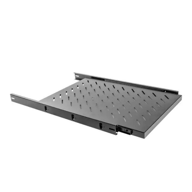 Lanberg Sliding Shelf for 19" Rack Cabinets 1U 465X750mm Max Load Capacity 60KG Black (AK-1011-B)