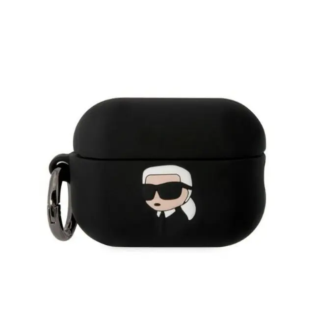Karl Lagerfeld® Karl Head 3D Θήκη Σιλικόνης για Airpods Pro 1/2- Black