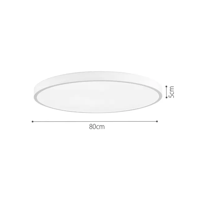 InLight Πλαφονιέρα οροφής LED 150W 3CCT (by switch on base) από γκρί μέταλλο και ακρυλικό D:80cm (42035-A-Gray) 2