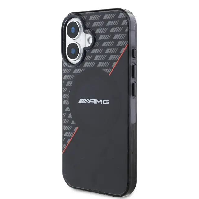 AMG Rhombs MagSafe Case for iPhone 16 Plus Black/Red 3