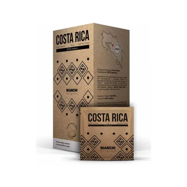 Ταμπλέτες Bianchi Costa Rica Espresso ese pods 100% Arabica - 16 τεμ.