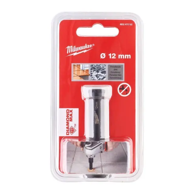 Milwaukee 4932471762 - Ποτηροτρύπανο Διαμαντέ Diamond Max M14 Ξηρής Κοπής με Διάμετρο 12mm για Μέταλλο και Πλακάκι 2