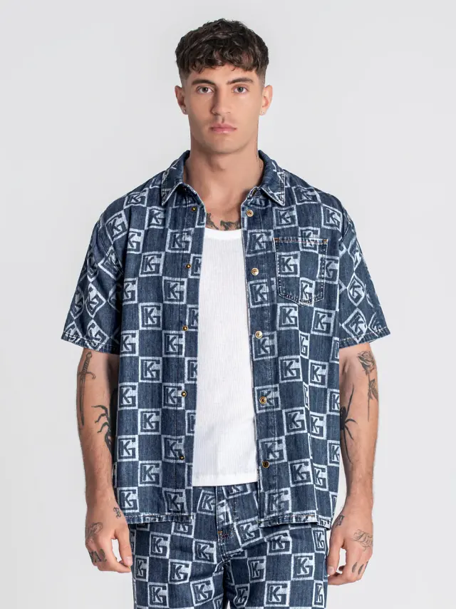 Gianni Kavanagh Ανδρικό CLONE Τζιν Overshirt - Light Blue - S 3