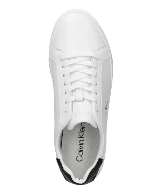 Calvin Klein - Γυναικεία Sneakers Low Pro Cup Laceup Lth Moire HW0HW02845-01W Λευκό 3