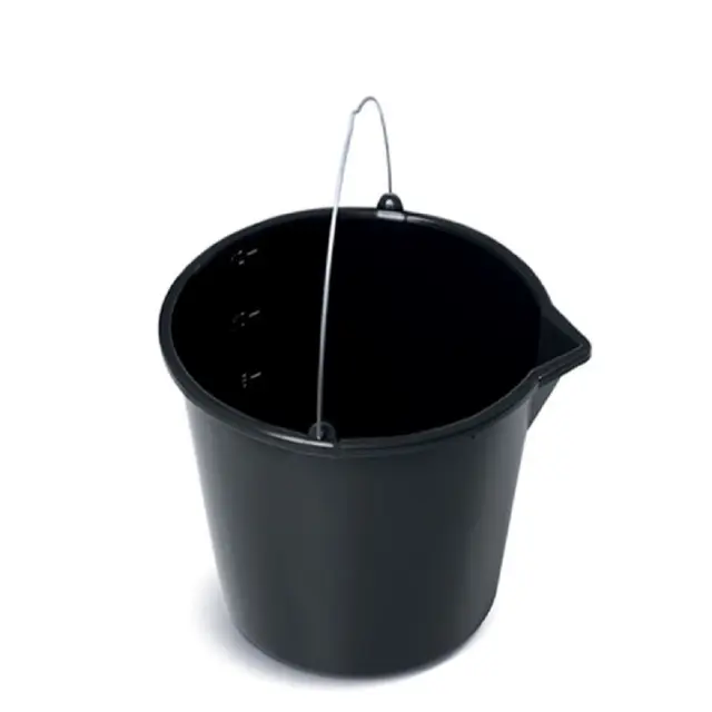 Prosperplast Κουβάς Πλαστικός με Χείλος 20lt KBU20L-S411 Ø36,5x28Ycm Μαύρος / 103779